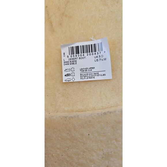 NEW Clarks DESERT BOOT Lace Up Ankle Booties 55525 SAND SUEDE Womens 7.5 EU 38 - Picture 4 of 5